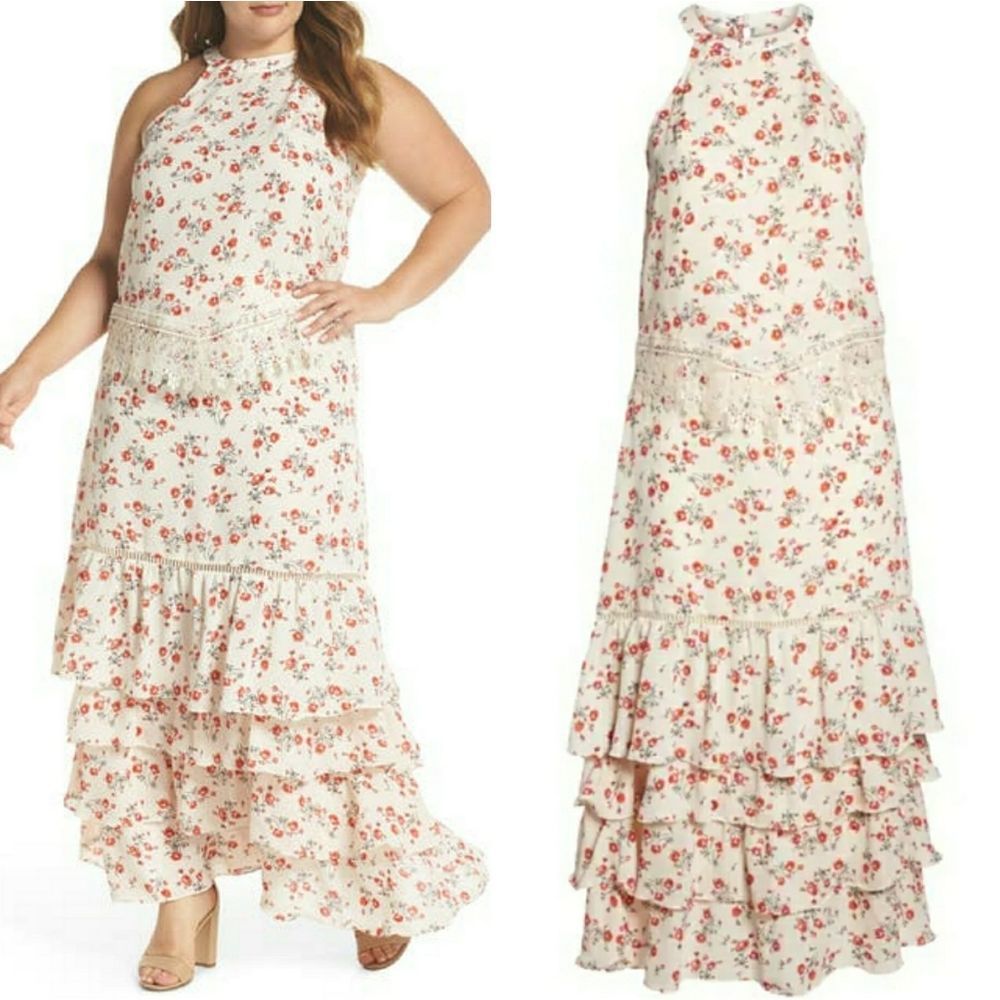 Glamorous Floral&Lace tiered two- pieces Dress - Picture 3 of 11